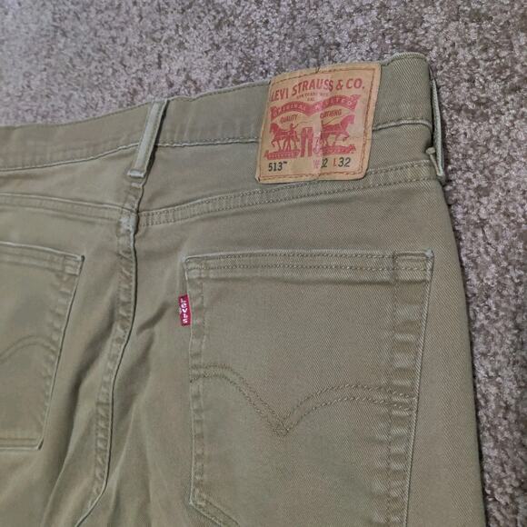 Levi's 513 Slim Straight Jeans Men's 32 x 29 Beige / Tan / Khaki Red Tab - Picture 1 of 8